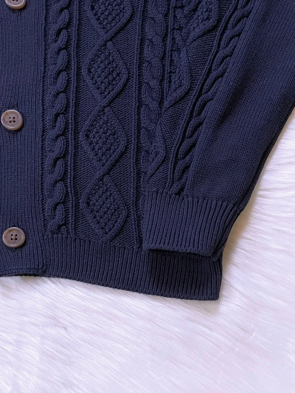 Gap Kids Cable-Knit Navy Cardigan Sweater